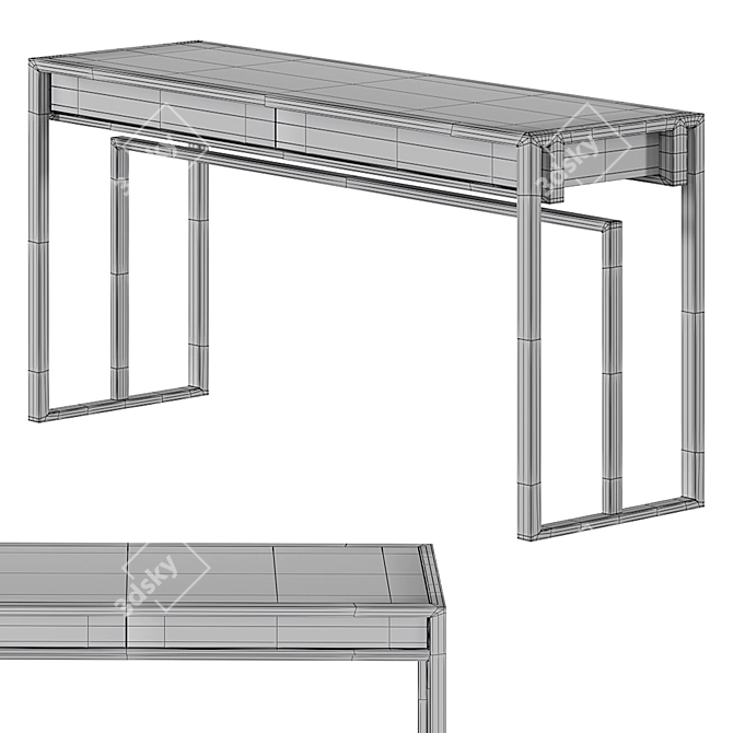 Sutter Studio Console in 3D 3D model image 2