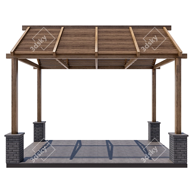 Outdoor Gazebo 3D Models Pack 3D model image 2