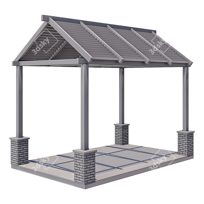 Outdoor Gazebo 3D Models Pack 3D model image 5