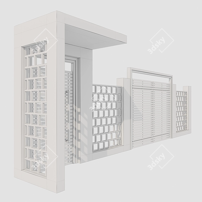 Fence 01 3D Model Asset 3D model image 4