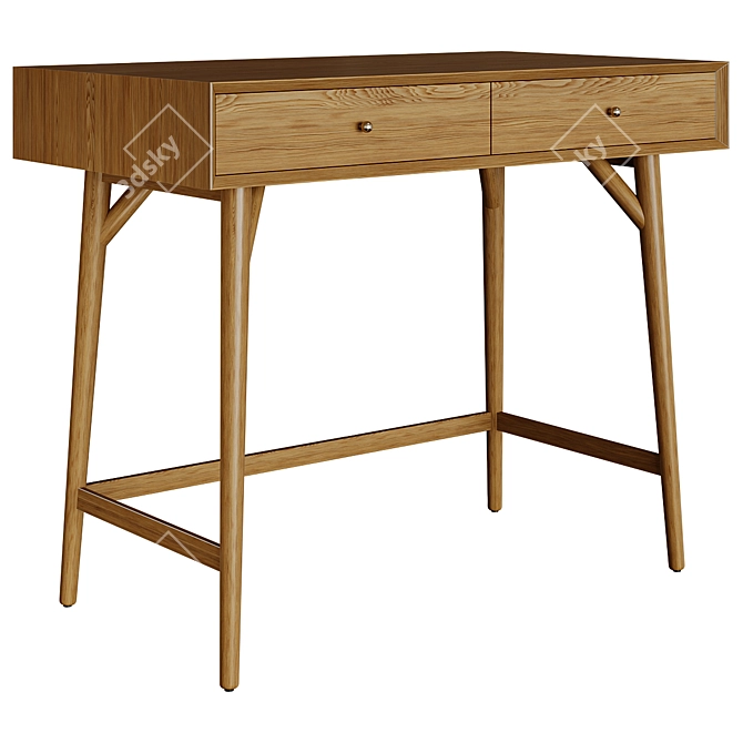 Mid-Century Mini Desk by Westelm 3D model image 1