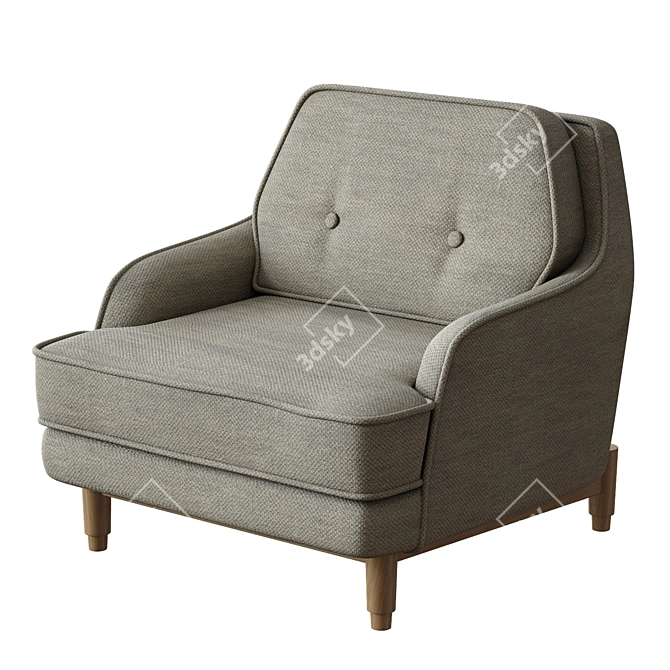 Sophisticated Matteo Armchair, Zana Design 3D model image 3