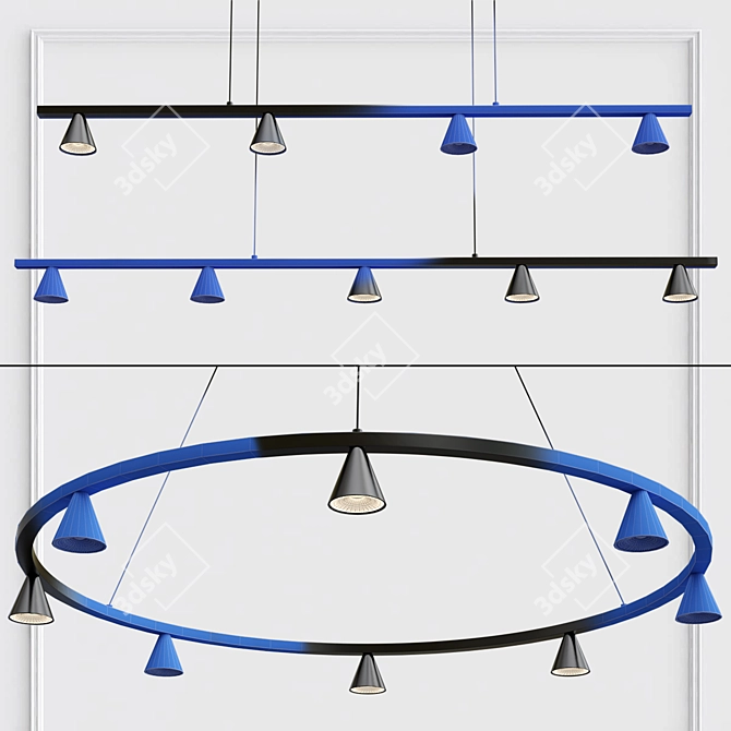 Dune Modern Chandelier Lighting Fixture 3D model image 3