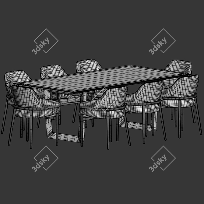 Elegant Dining Set: Trench & Bolero 3D model image 4