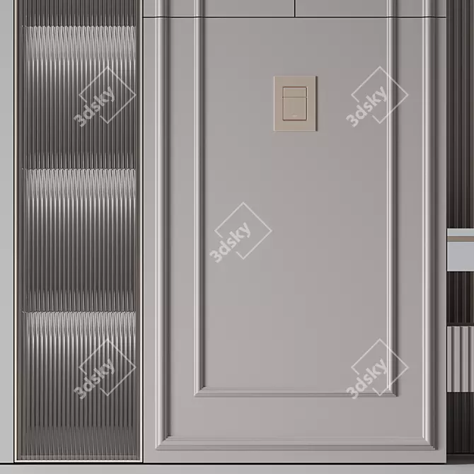 Modern Bathroom Furniture Set - White 3D model image 9