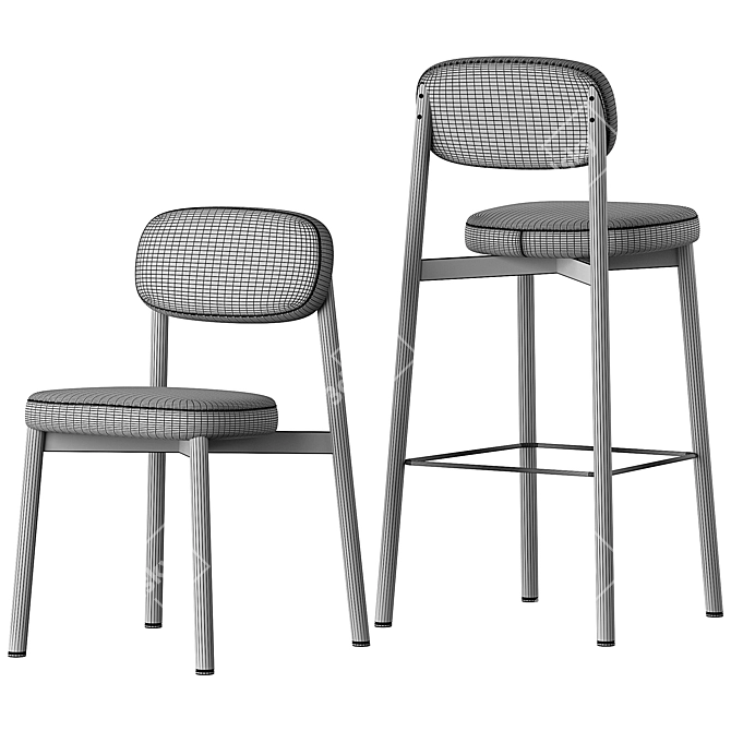 Haute Noir Dining Chair - 3D 3D model image 7