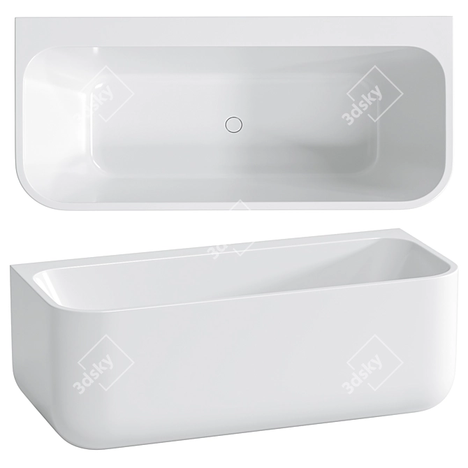 Tellkamp Piacere Modern Back-to-Wall Bath 3D model image 1