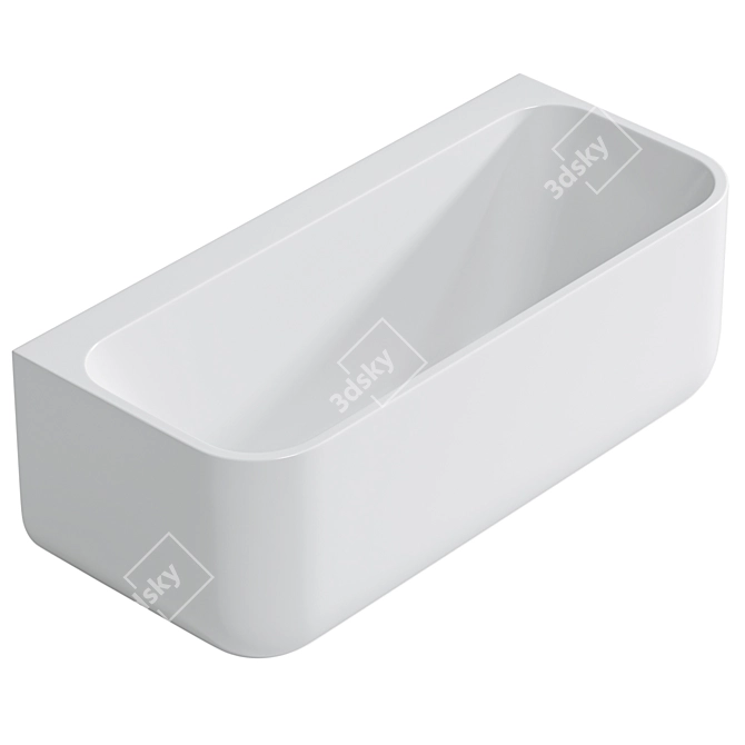 Tellkamp Piacere Modern Back-to-Wall Bath 3D model image 3