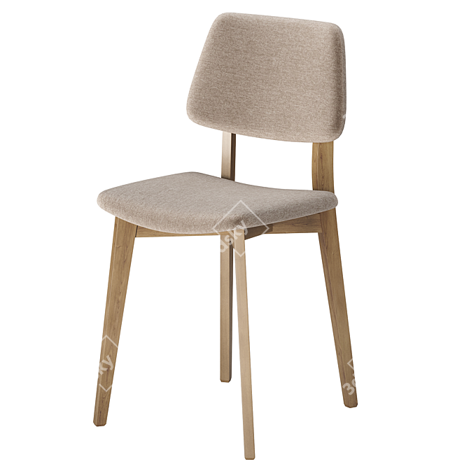 Minimalist Joe Side Chair Model 3D model image 1