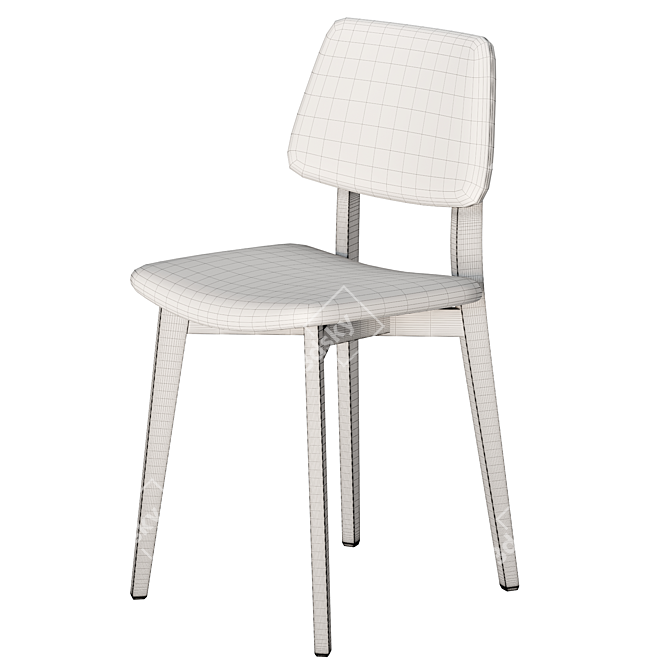 Minimalist Joe Side Chair Model 3D model image 3