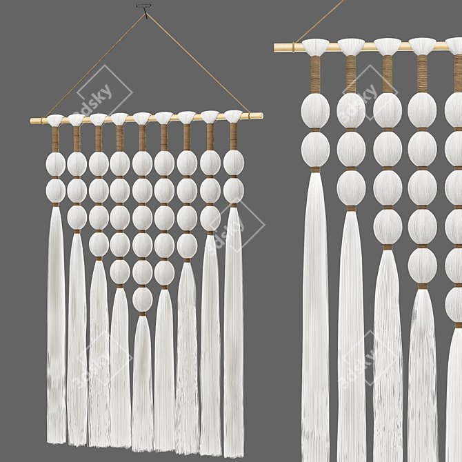 Handmade Bohemian Ethnic Wall Decor 3D model image 1