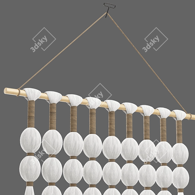 Handmade Bohemian Ethnic Wall Decor 3D model image 2