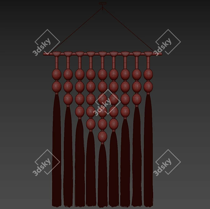 Handmade Bohemian Ethnic Wall Decor 3D model image 4