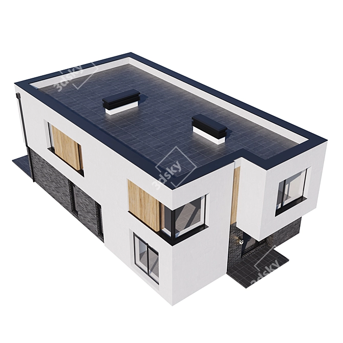 Modern Mansion Model Kit 3D model image 3