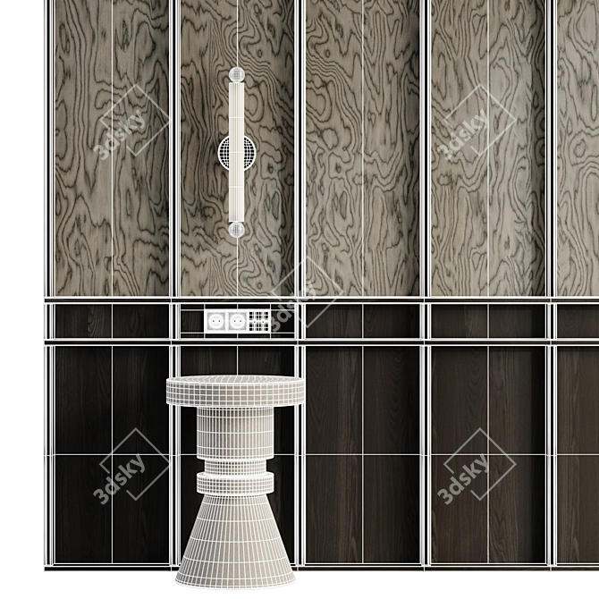 Modern Wood Panel Jairo 3D model image 7