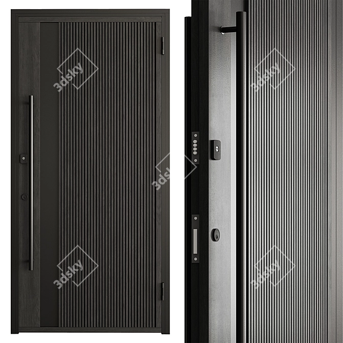  Contemporary Designer Door Collection 3D model image 2