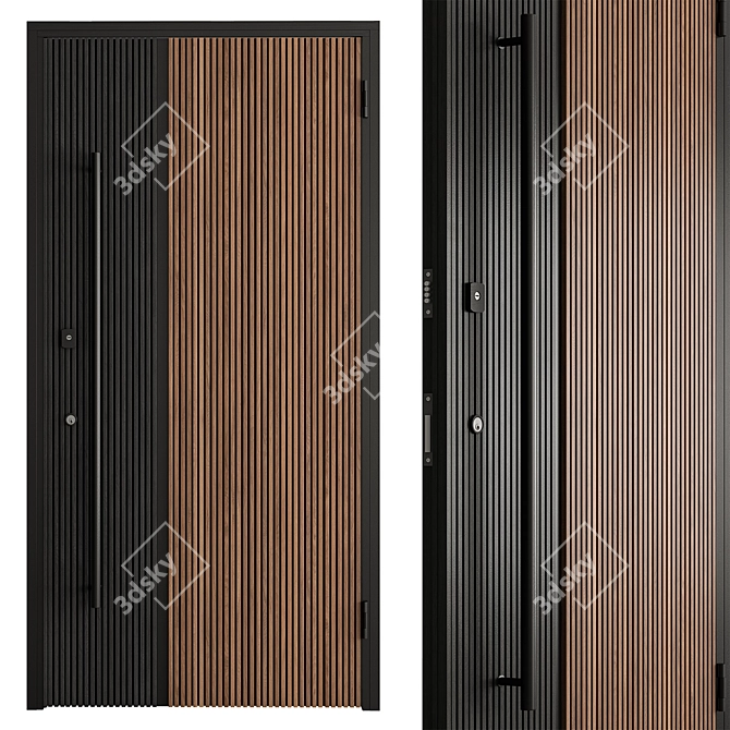  Contemporary Designer Door Collection 3D model image 3