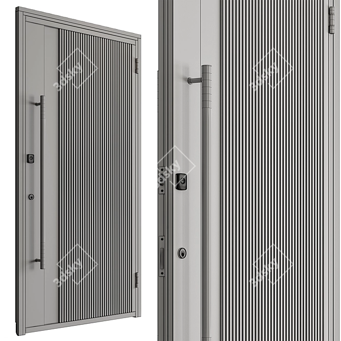  Contemporary Designer Door Collection 3D model image 7