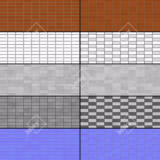 Seamless Brick Texture Pack 3D model image 5