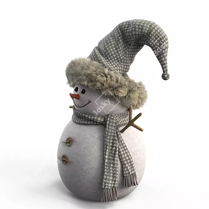 Snowman 3D Model with Textures 3D model image 4