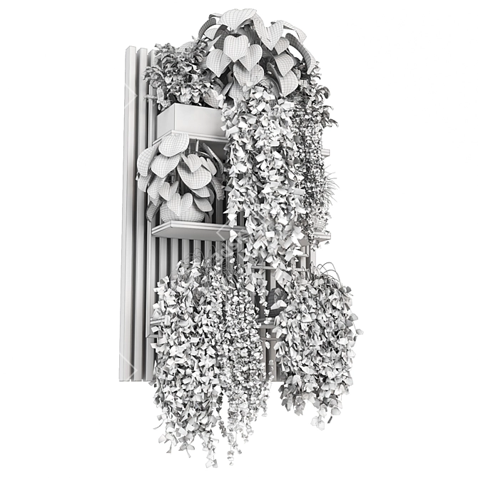 Metal Shelf Plant Set 3D 3D model image 6