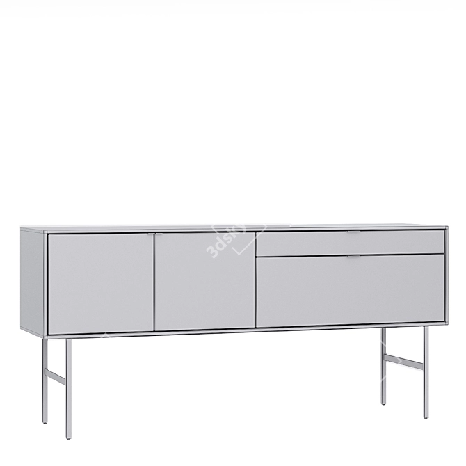 Realto Metal & Leather Buffet 3D model image 2