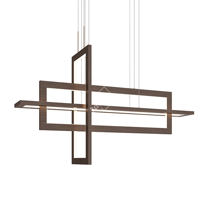 Realta 14004/3P Brown Pendant Light 3D model image 4