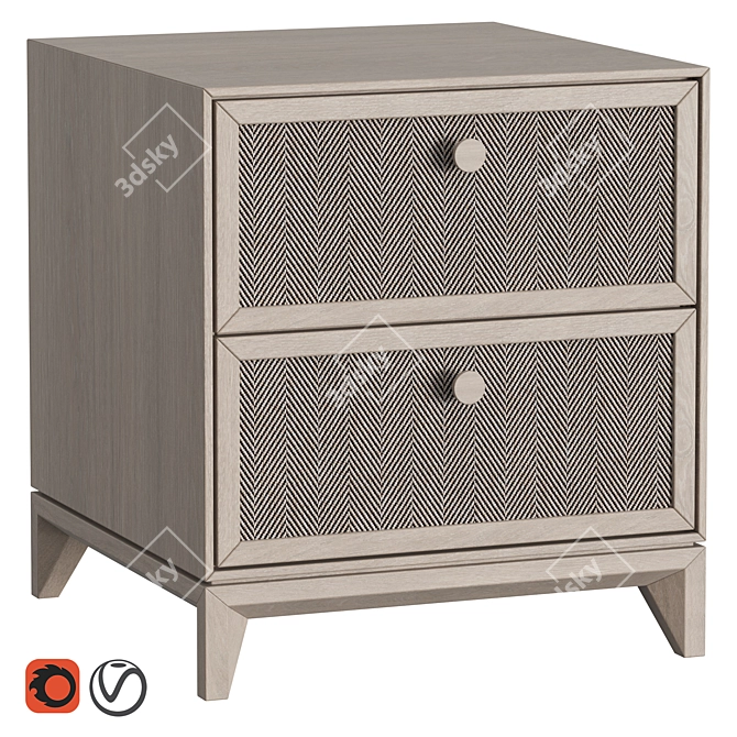 Modern Bedside Table Tie by Dantone 3D model image 1