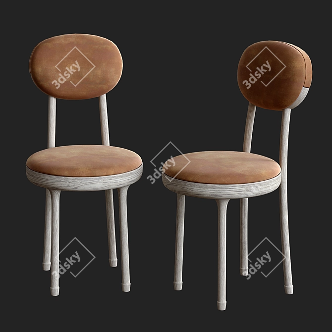 Minimalist Ana Chair - Zana Design 3D model image 1