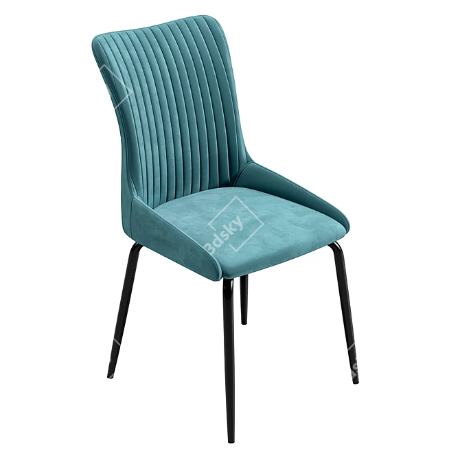 Modern Lado Chair in Green 3D model image 4