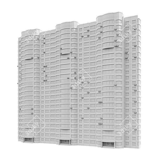 Luxury Skyscraper Living Solution 3D model image 6