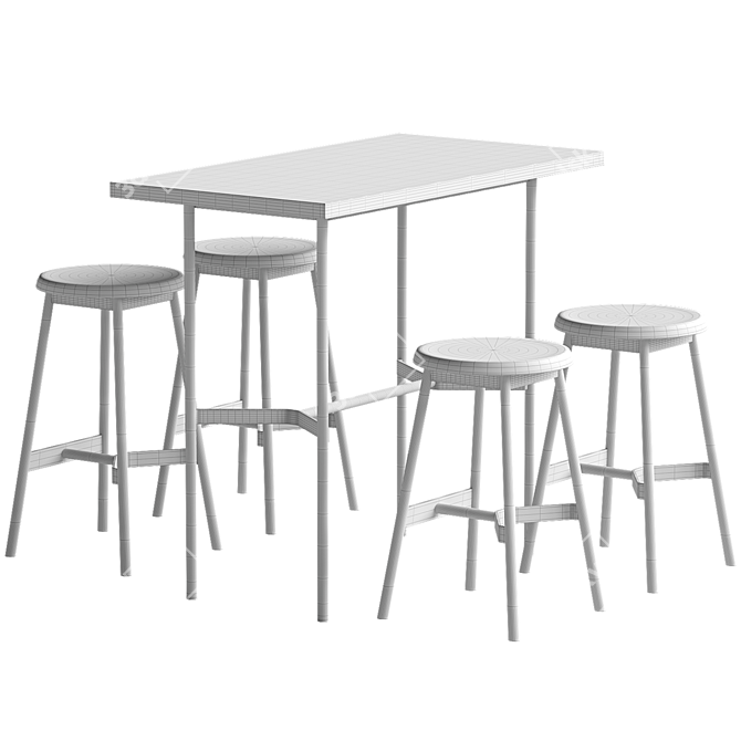 Sleek Bar Table Knobb Model 3D model image 3