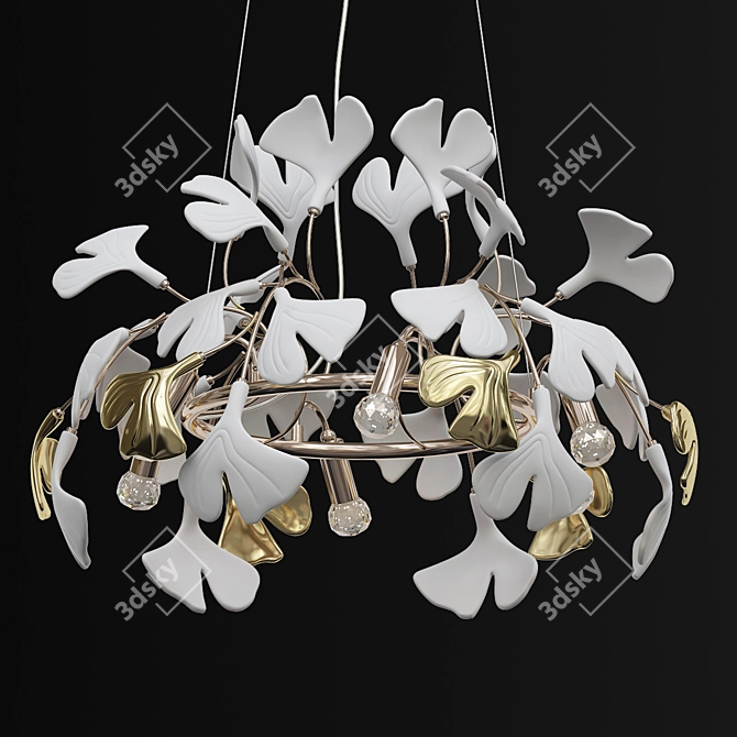 Modern Silver Pendant Light 3D model image 1