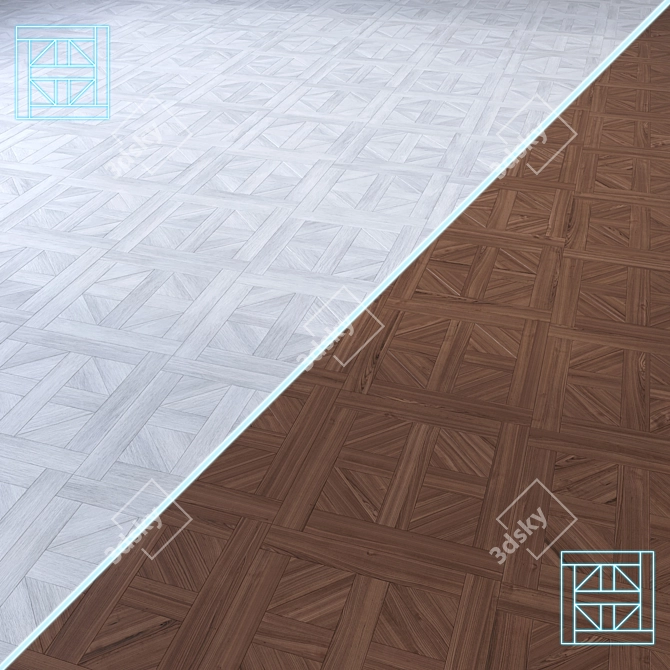 Modular Wooden Floor Model 3D model image 1