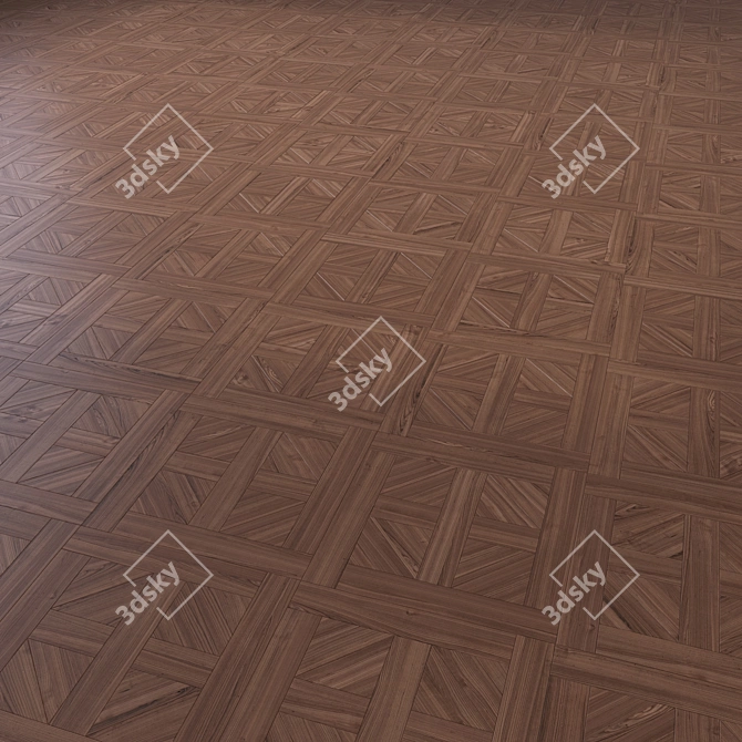 Modular Wooden Floor Model 3D model image 5