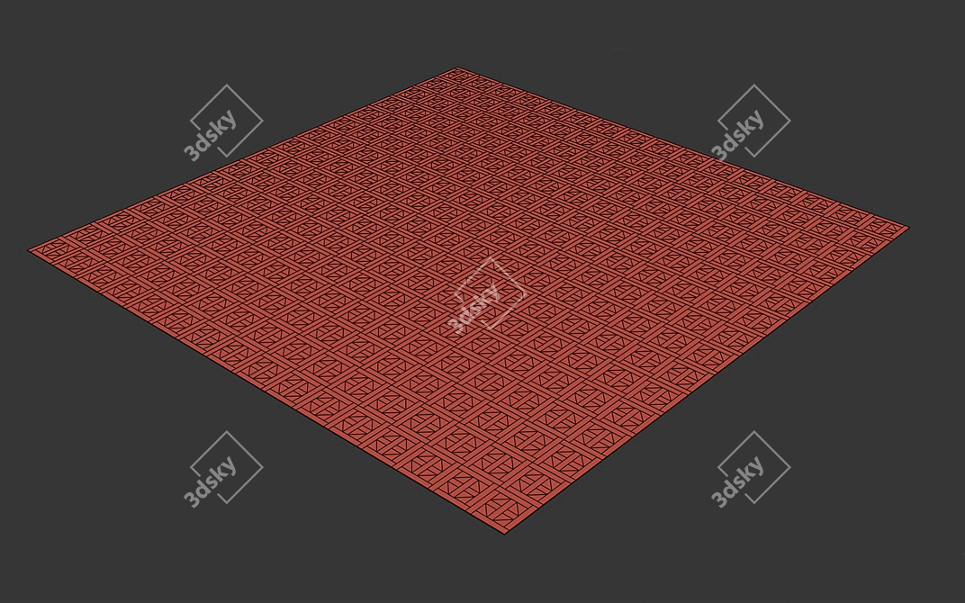 Modular Wooden Floor Model 3D model image 6