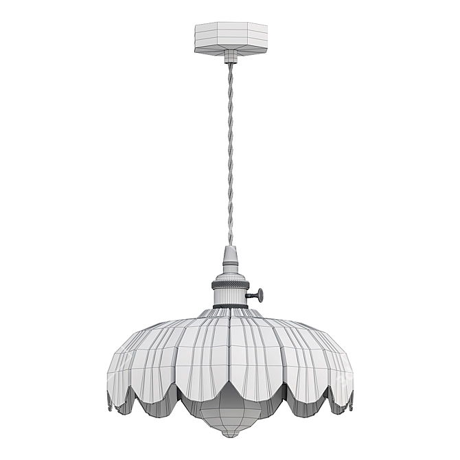 Adjustable Vintage Pendant Light 3D model image 2