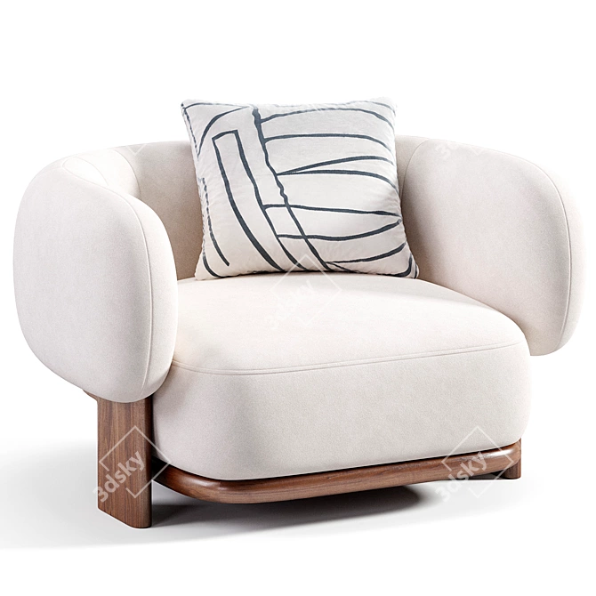 Modern Bol Armchair 3D Model 3D model image 1