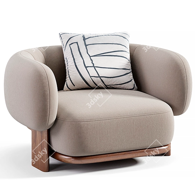 Modern Bol Armchair 3D Model 3D model image 3