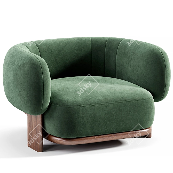 Modern Bol Armchair 3D Model 3D model image 5