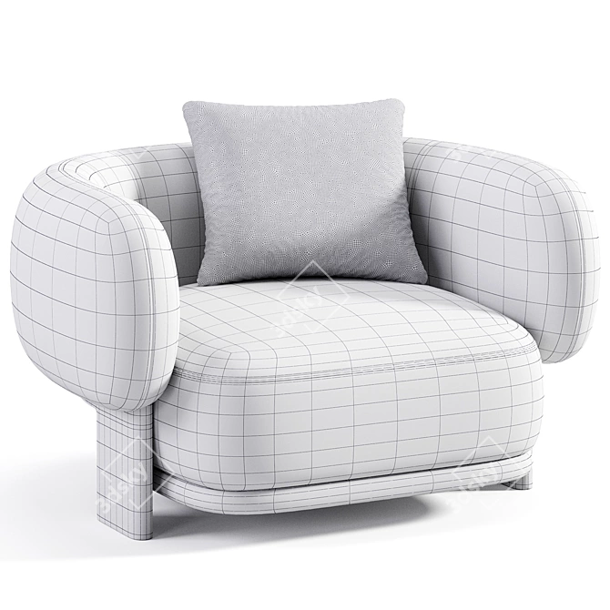 Modern Bol Armchair 3D Model 3D model image 6