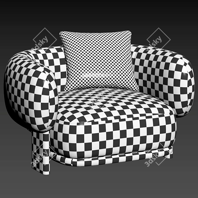 Modern Bol Armchair 3D Model 3D model image 7