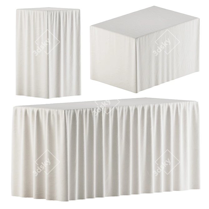 Restaurant Tablecloth - Rectangle Set 3D model image 2