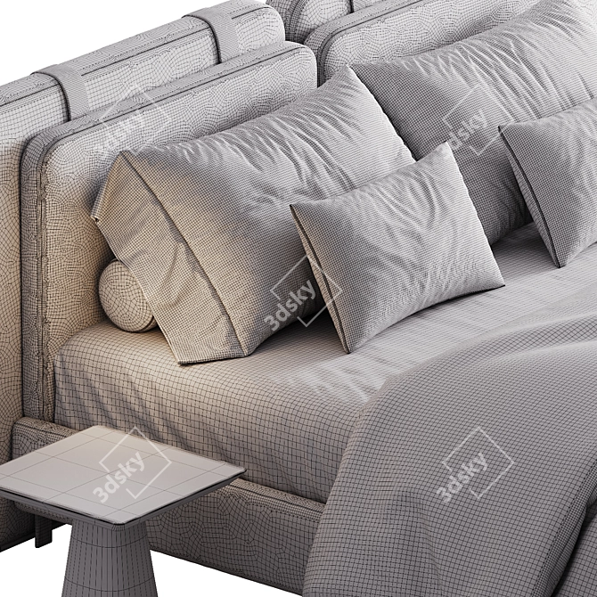 Luxurious Minotti Tatlin Soft Bed 3D model image 5