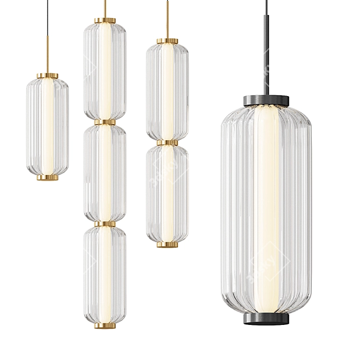 Stylish Elma LED Pendant Lamp 3D model image 1