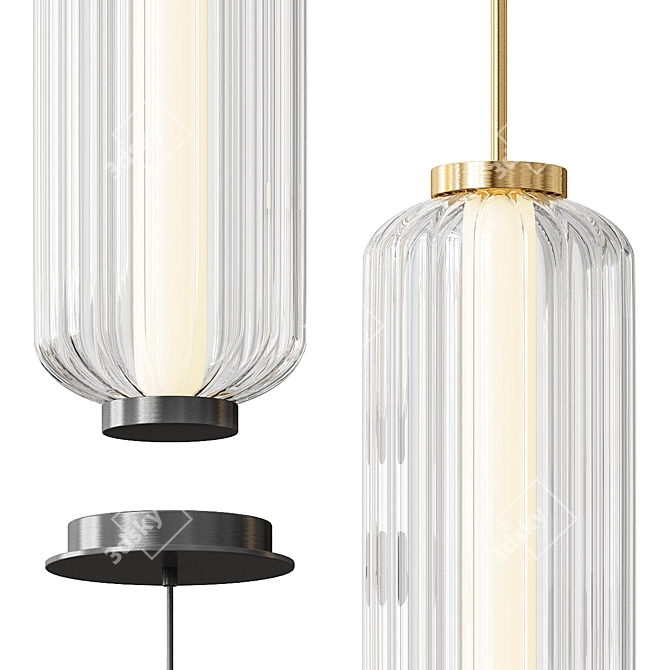 Stylish Elma LED Pendant Lamp 3D model image 2