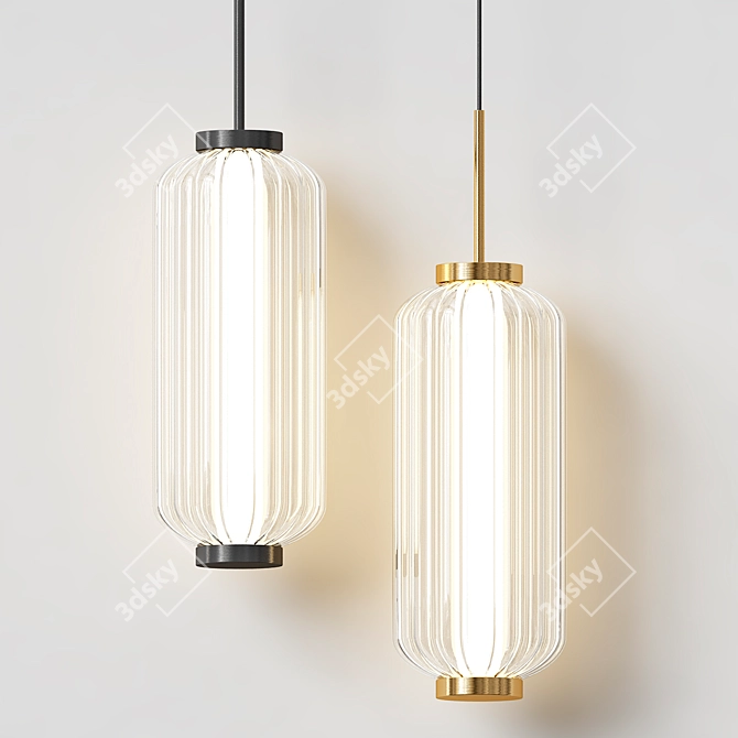 Stylish Elma LED Pendant Lamp 3D model image 4