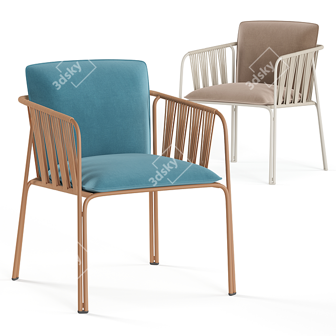 Pedrali Nari Armchair 3D Model 3D model image 1