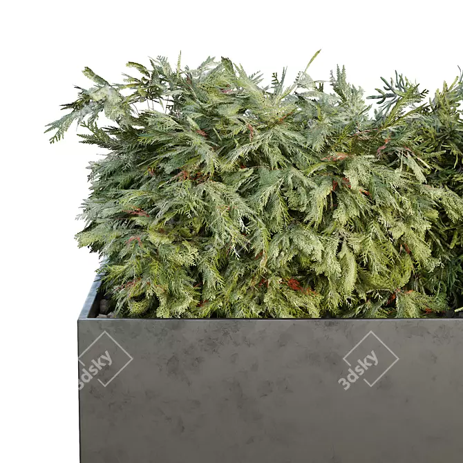 Urban Plant Bench Set Collection 3D model image 3