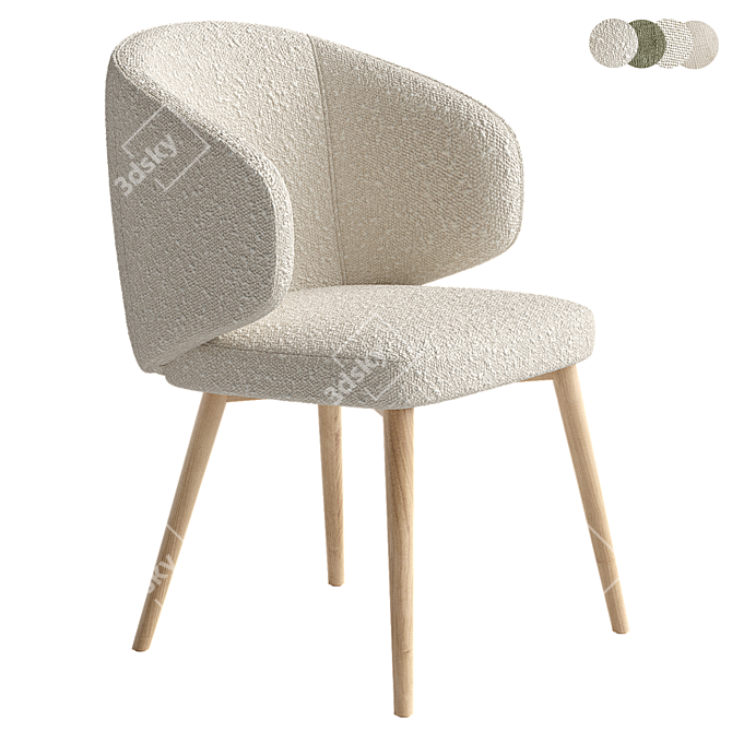 Contemporary Fargo Armchair Design 3D model image 1